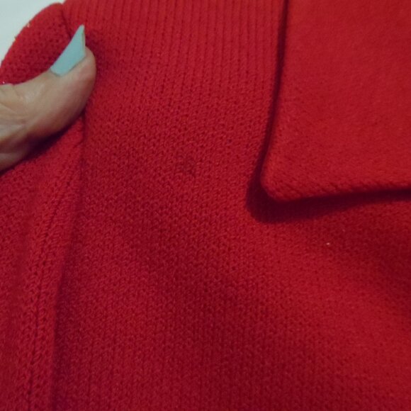 St. John Collection Red Knit Double Breasted Jacket & Skirt Suit SIze 8 - Picture 7 of 16